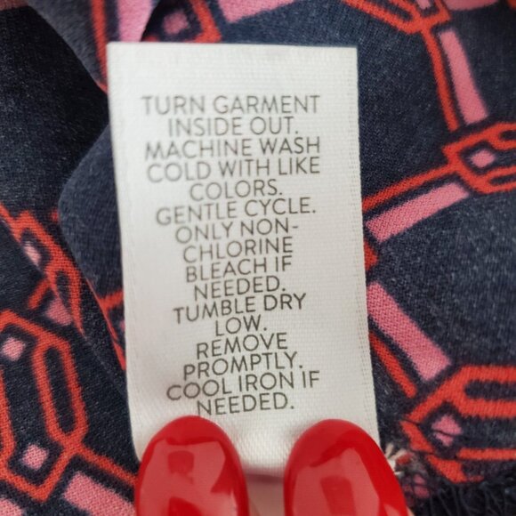 J Jill Womens Wearever Blue Geometric Easy Care Button Up Blouse Size L Career - Picture 5 of 8